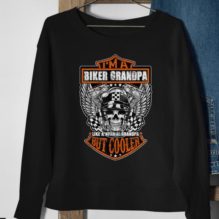 Funny Im A Biker Grandpa Like A Normal Grandpa But Cooler Sweatshirt Gifts for Old Women