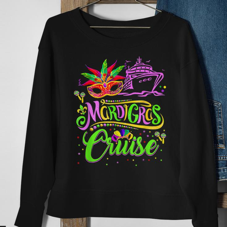Funny Mardi Gras Cruise Cruising Mask Cruise Ship Carnival Sweatshirt Gifts for Old Women