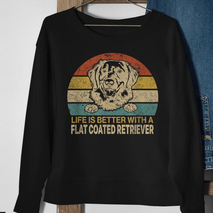 Funny Saying For Flat Coated Retriever Fans Men Women Sweatshirt Graphic Print Unisex Gifts for Old Women