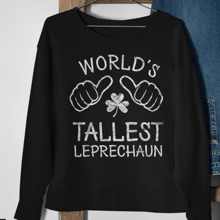 Funny St Patricks Day Gnome Worlds Tallest Leprechaun Sweatshirt Gifts for Old Women