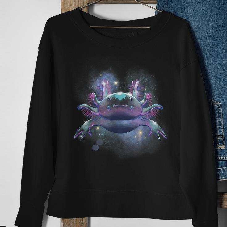 Galaxy Axolotl Weltraumastronaut Mexikanischer Salamander Sweatshirt Geschenke für alte Frauen