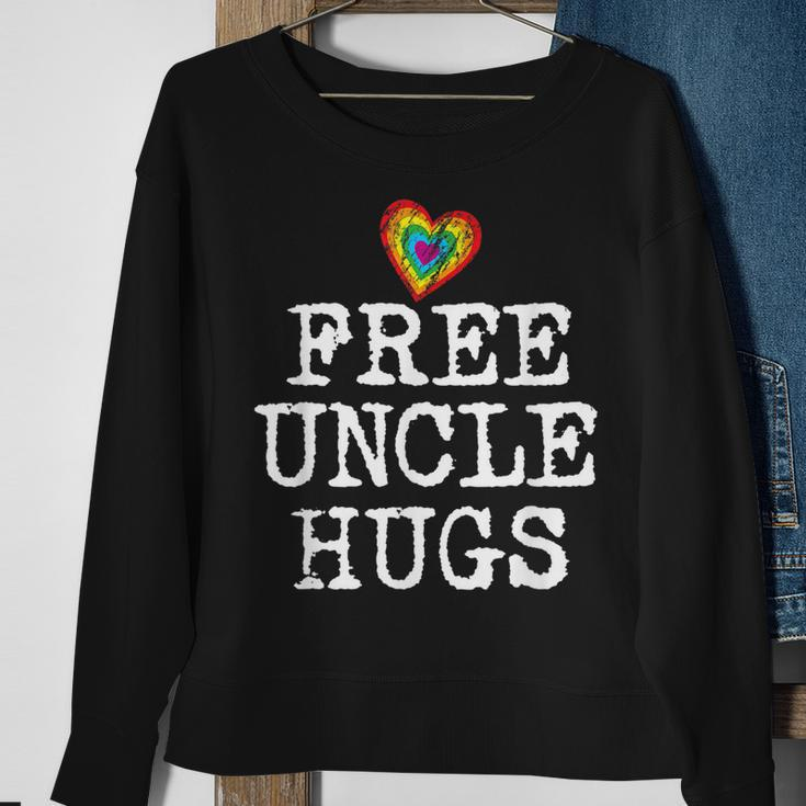 Gay Pride Free Hugs For Lgbt For Uncle Sweatshirt Gifts for Old Women