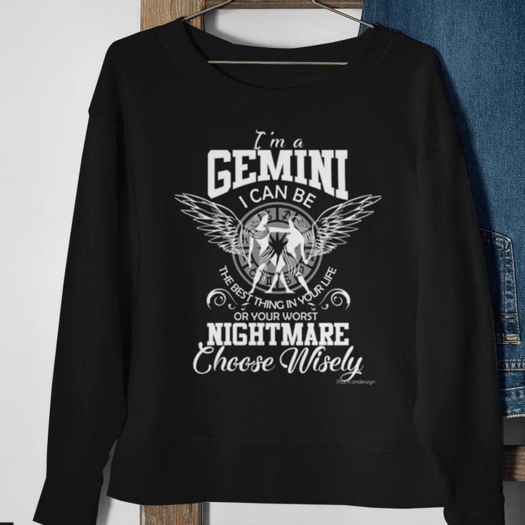 Gemini Zodiac Sign Funny Sweatshirt Gifts for Old Women