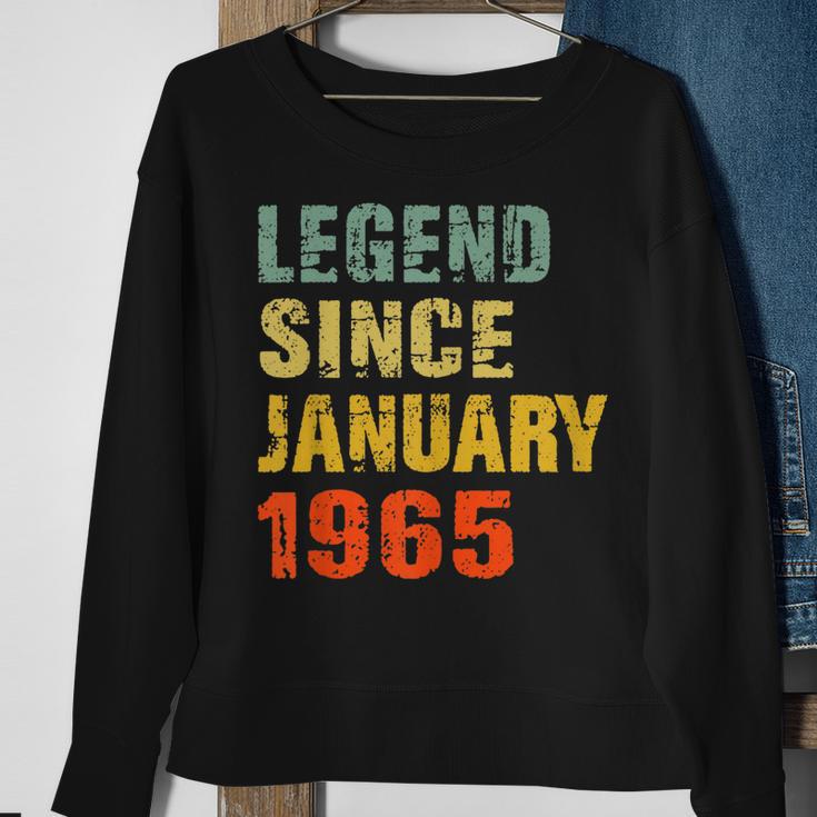 Geschenke Zum 57 Geburtstag Legende Seit Januar 1965 Sweatshirt Geschenke für alte Frauen