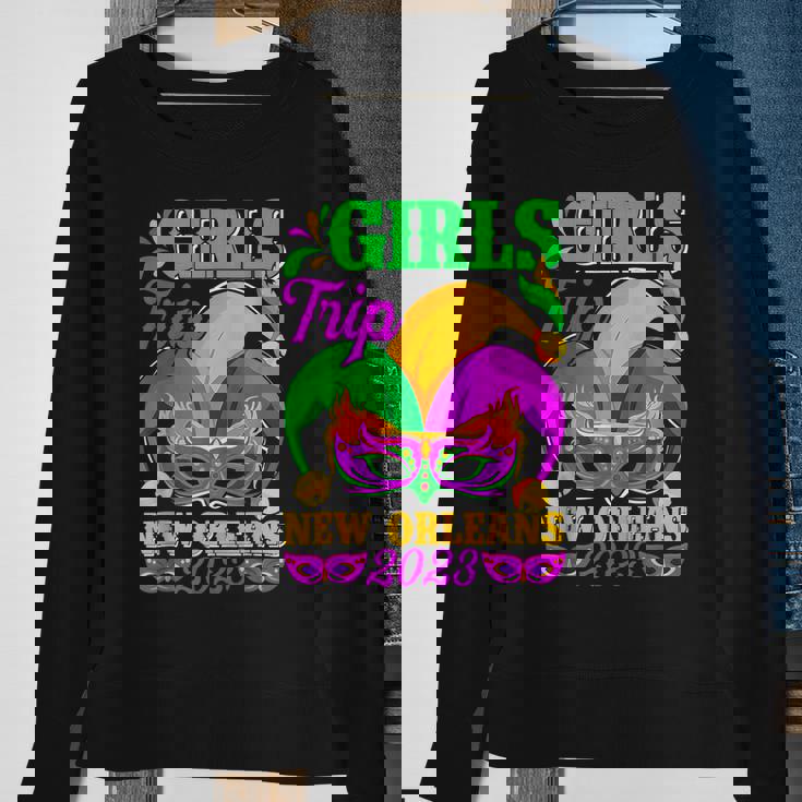 Girls Trip New Orleans 2023 Funny Jester Mask Mardi Gras Sweatshirt Gifts for Old Women Girls Trip New Orleans 2023 Funny Jester Mask Mardi Gras Sweatshirt Gifts for Old Women