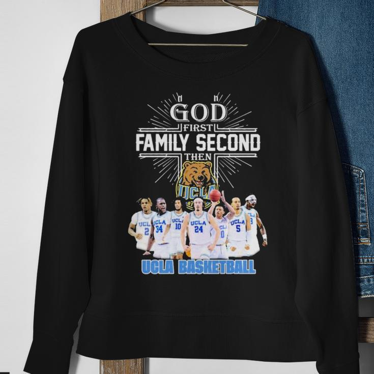 God First Family Second Then Team Sport Ucla Basketball Sweatshirt Gifts for Old Women