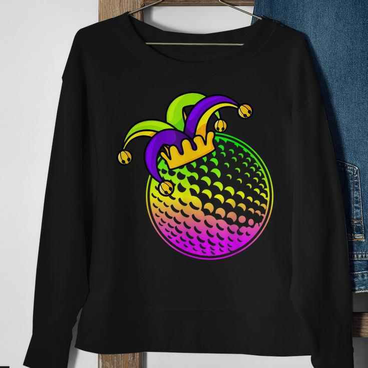 Golf Ball With Jester Hat Mardi Gras Fat Tuesday Parade Men Sweatshirt Gifts for Old Women