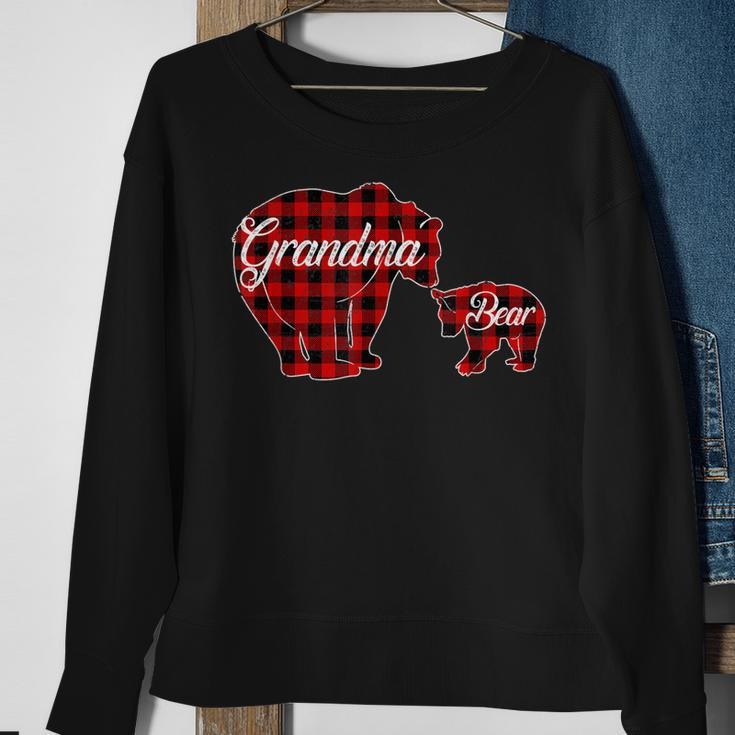Grandma Bear Buffalo Plaid Weihnachten Sweatshirt Geschenke für alte Frauen