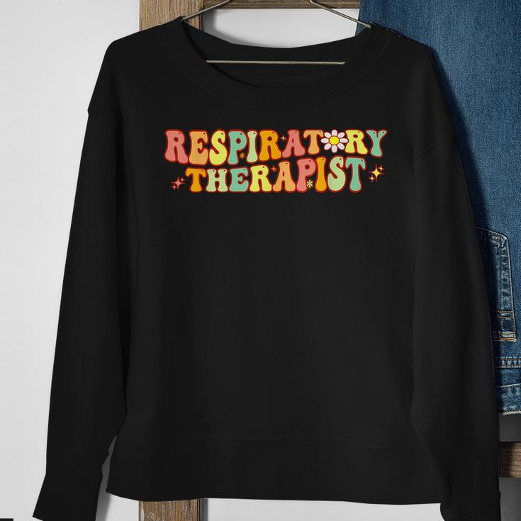 Groovy Respiratory Therapy Rt Therapist Funny Rt Care Week Sweatshirt Gifts for Old Women