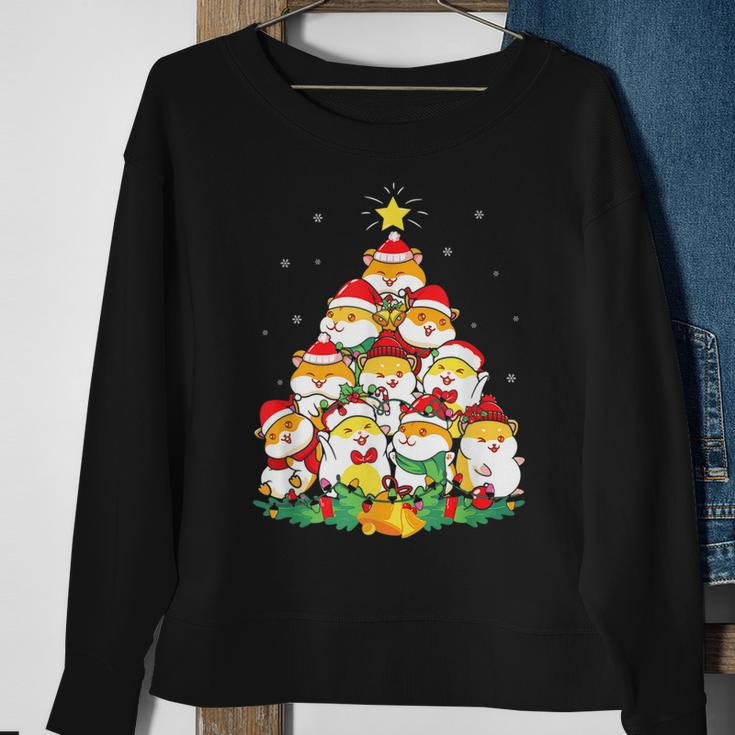 Guinea Pig Christmas Tree Ornament Decor Funny Xmas Pajamas Men Women Sweatshirt Graphic Print Unisex Gifts for Old Women