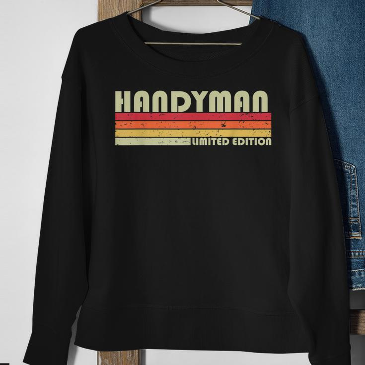 Handyman Funny Job Title Profession Birthday Worker Idea Sweatshirt Gifts for Old Women