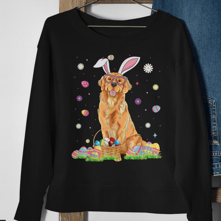 Happy Easter Cute Golden Retriever Bunny Ears Dog Lovers Sweatshirt Gifts for Old Women