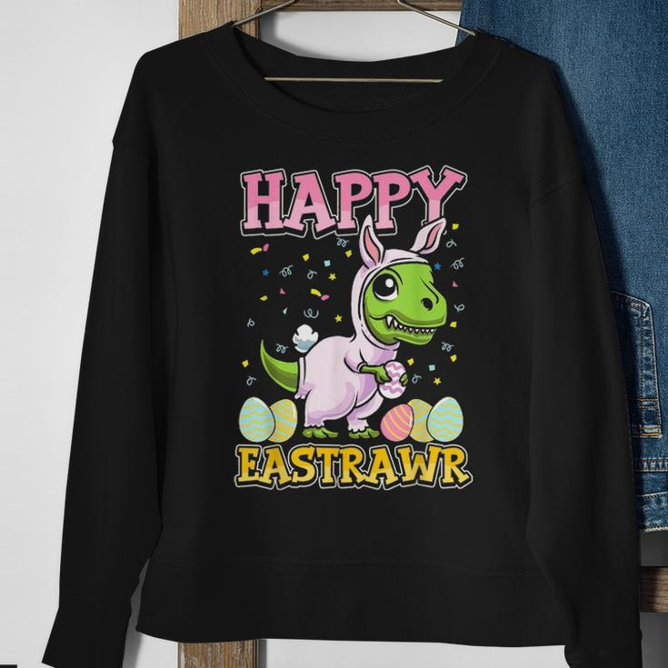 Happy EastrawrRex Dinosaur Easter Bunny Egg V3 Sweatshirt Gifts for Old Women