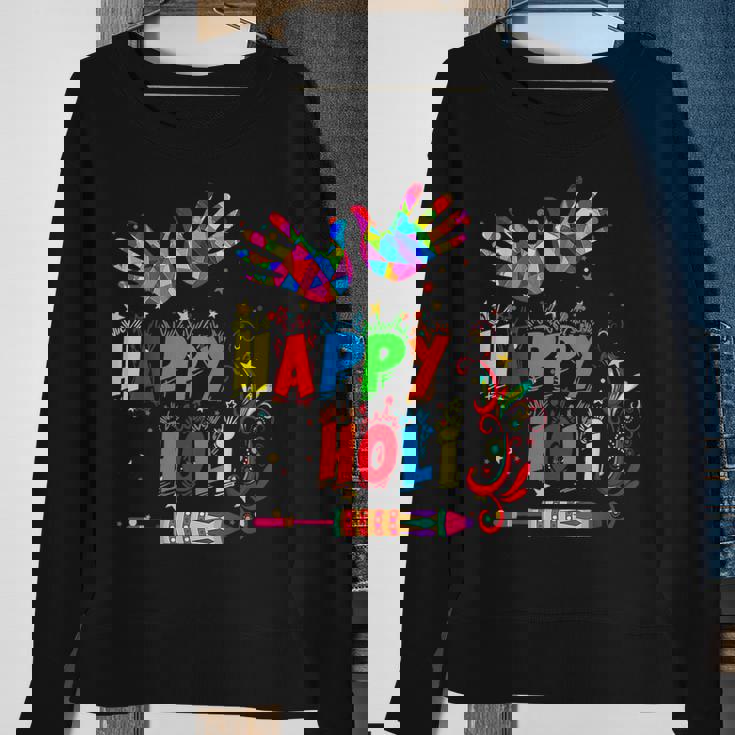 Happy Holi Color India Hindu For Women Men Kids Sweatshirt Gifts for Old Women