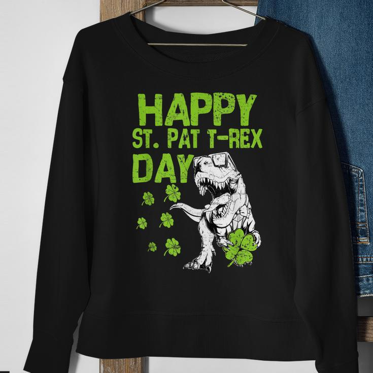 Happy St PatRex Day Saint Shenanigan Clover Irishman Sweatshirt Gifts for Old Women