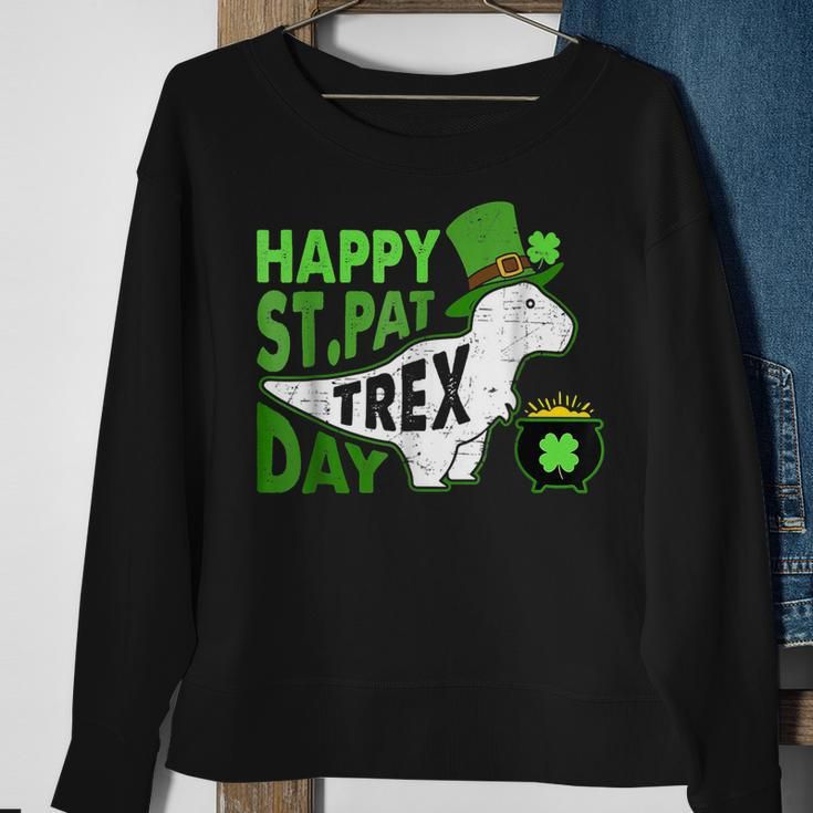 Happy St PatRex Day T Dinosaur St Patricks Day Sweatshirt Gifts for Old Women