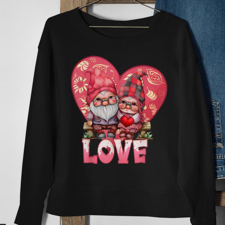 Happy Valentines Day Gnome With Love Gnome Valentines Day Sweatshirt Gifts for Old Women
