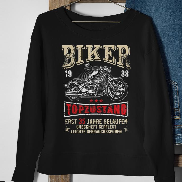 Herren 35 Geburtstag Mann Biker Geschenk Witzig Motorrad 1988 Sweatshirt Geschenke für alte Frauen
