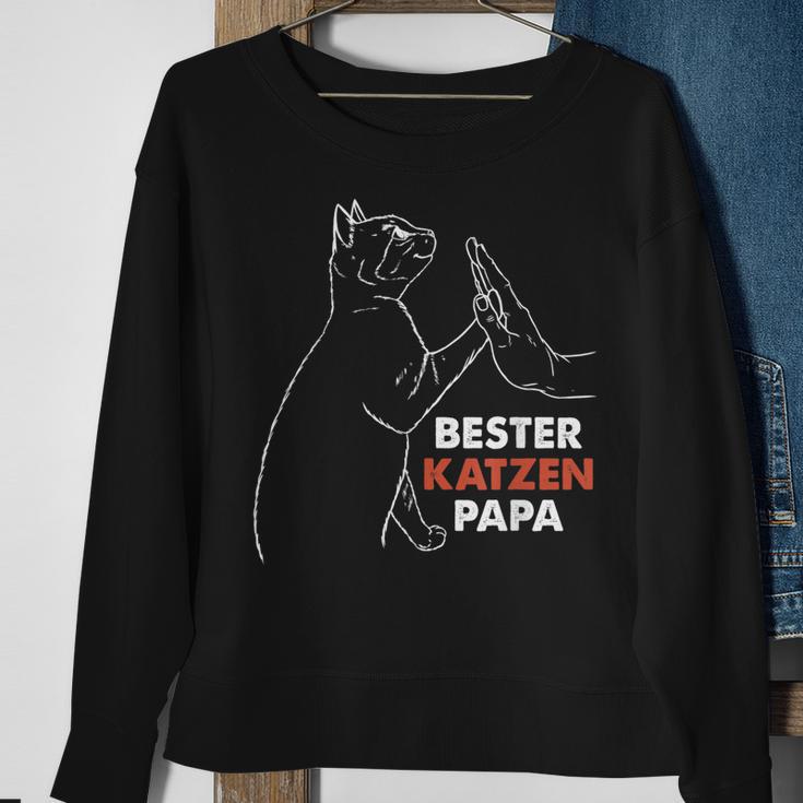 Herren Bester Katzenpapa Pulli Best Cat Dad Ever Katzenpapa Sweatshirt Geschenke für alte Frauen