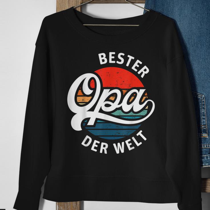 Herren Bester Opa Der Welt Retro Motiv Für Den Besten Opi Sweatshirt Geschenke für alte Frauen