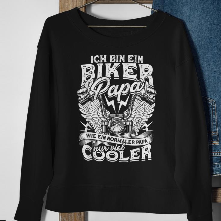 Herren Biker Papa Sweatshirt, Motorrad Spruch für Väter Geschenke für alte Frauen