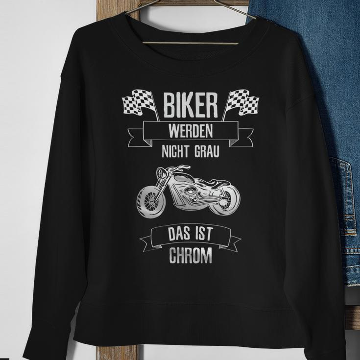 Herren Biker Werden Nicht Grau Das Ist Chrom V2 Sweatshirt Geschenke für alte Frauen