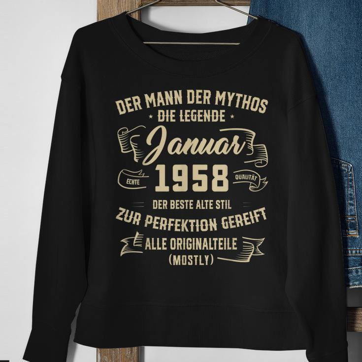 Herren Der Mann Mythos Die Legend Januar 1958 65 Geburtstag Sweatshirt Geschenke für alte Frauen