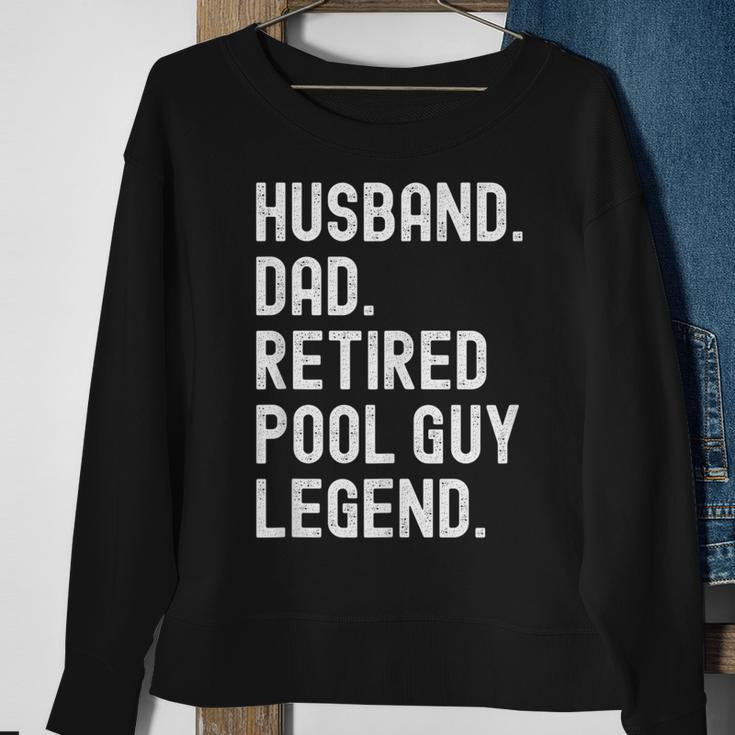 Herren Ehemann Vater Pool Guy Legend Im Ruhestand Sweatshirt Geschenke für alte Frauen