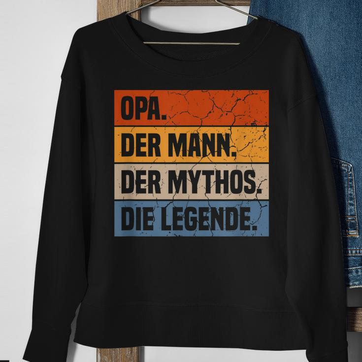 Herren Opa Der Mann Der Mythos Die Legende Großvater Geschenk Sweatshirt Geschenke für alte Frauen