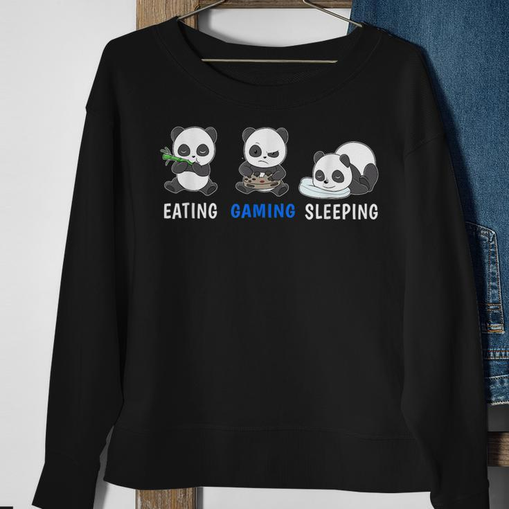 Herren Panda Gaming Sweatshirt, Essen Schlafen Videospiele, PC & Konsole Geschenke für alte Frauen