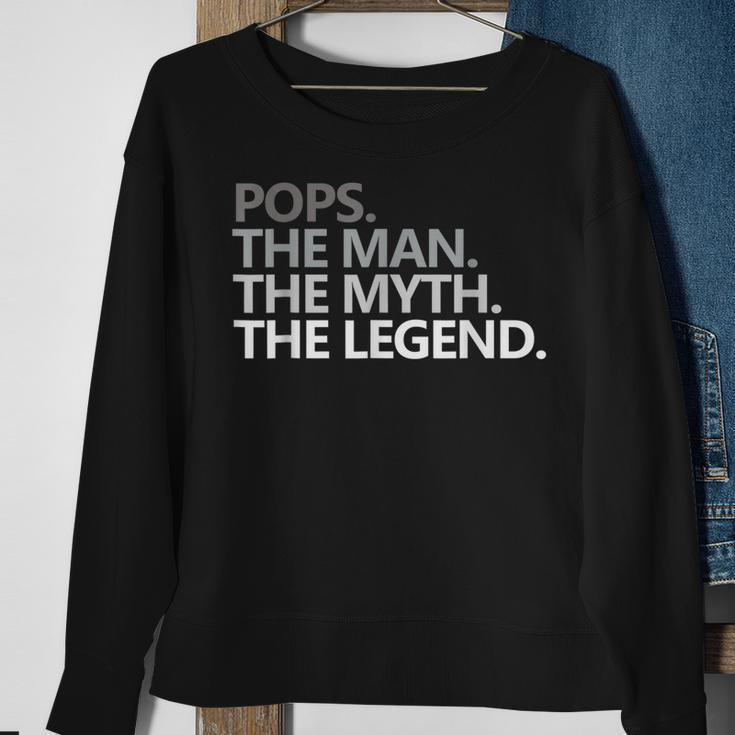 Herren Pops The Man The Myth The Legend Vatertag Sweatshirt Geschenke für alte Frauen