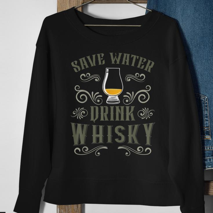 Herren Save Water Drink Whisky Sweatshirt, Islay Single Malt Motiv Geschenke für alte Frauen