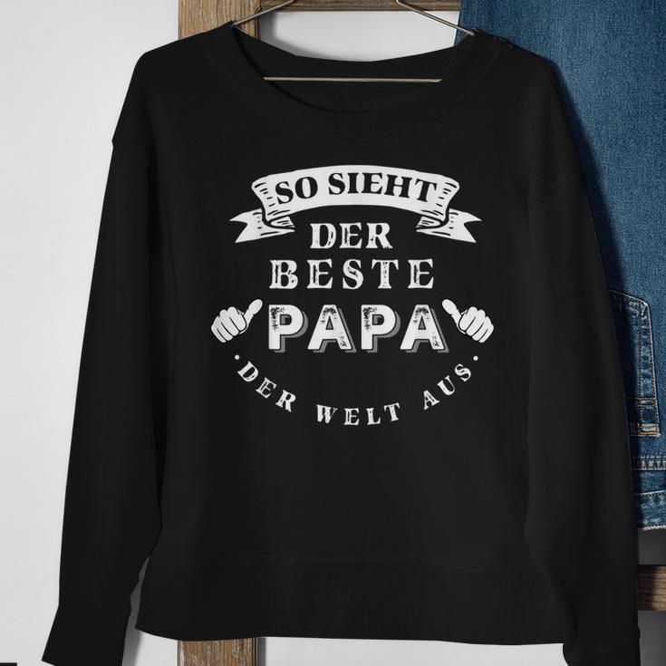 Herren So Sieht Der Beste Papa Der Welt Aus Geschenk Vatertag Sweatshirt Geschenke für alte Frauen
