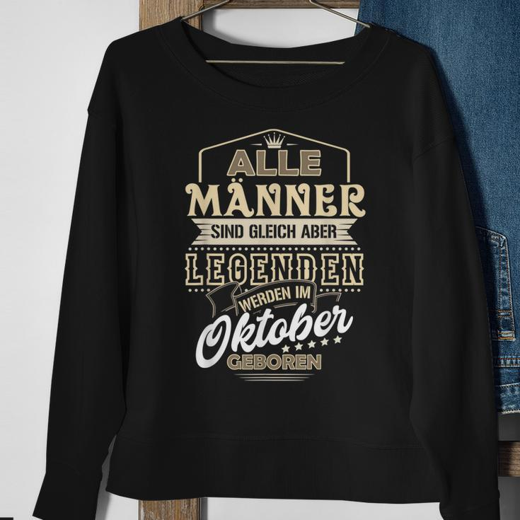 Herren Sweatshirt Legenden Geboren im Oktober, Einzigartiges Männer Tee Geschenke für alte Frauen