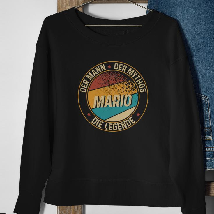 Herren Sweatshirt Schwarz Der Mann, Der Mythos, Mario, Die Legende, Lustiges Mario Sweatshirt Geschenke für alte Frauen