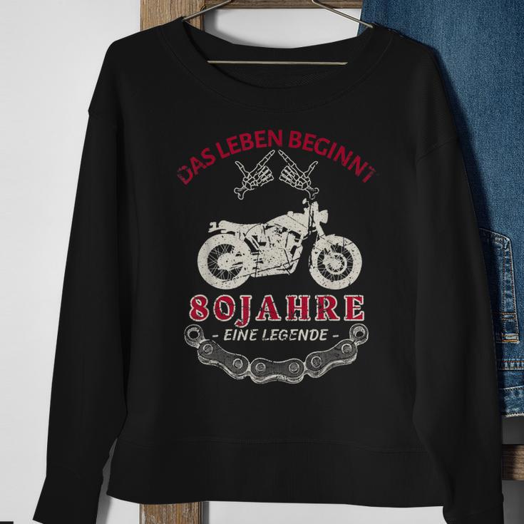 Herren Sweatshirt zum 80. Geburtstag, Legende Biker & Chopper Motiv Geschenke für alte Frauen