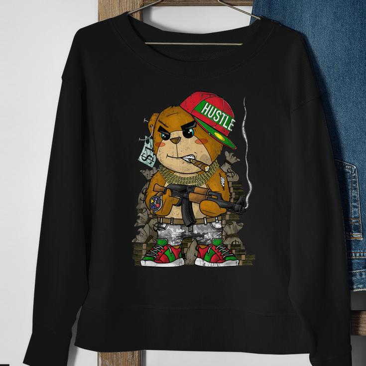 Hip-Hop Clothing Men Hipster Teddy Bear Rap Street Wear Sweatshirt Gifts for Old Women