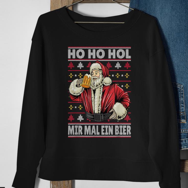 Hol Mir Mal Ein Bier Lustiges Spruch Weihnachtsoutfit Deko Sweatshirt Geschenke für alte Frauen