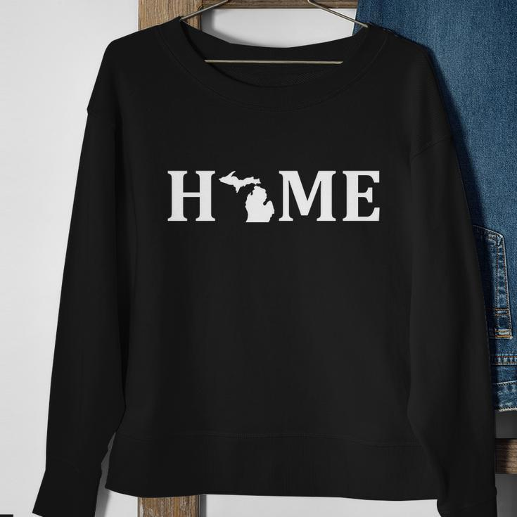 Home Michigan Great Lake State Mi Est 1837 Home Sweatshirt Gifts for Old Women
