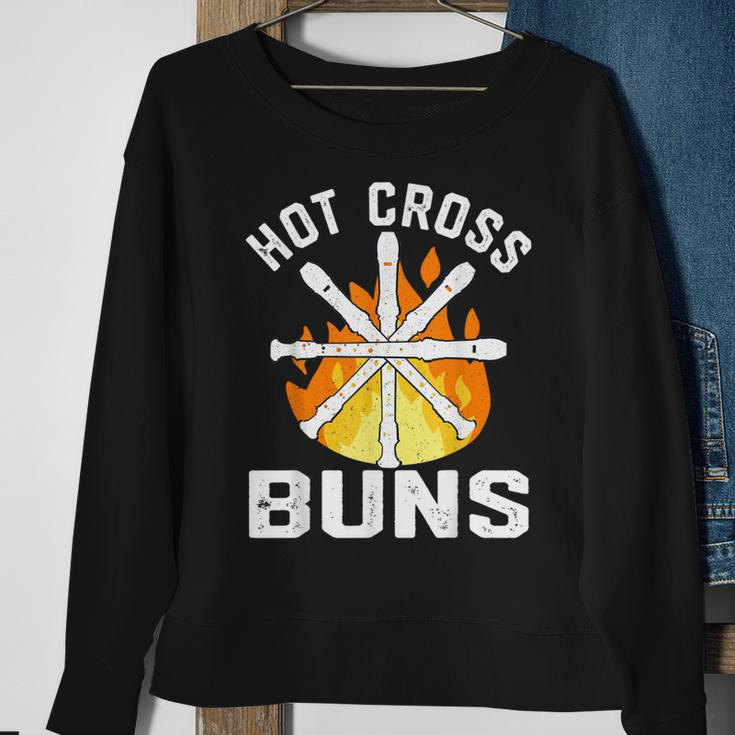 Hot Cross Buns Recorder Womens Pattern For Dad Vintage Sweatshirt Gifts for Old Women