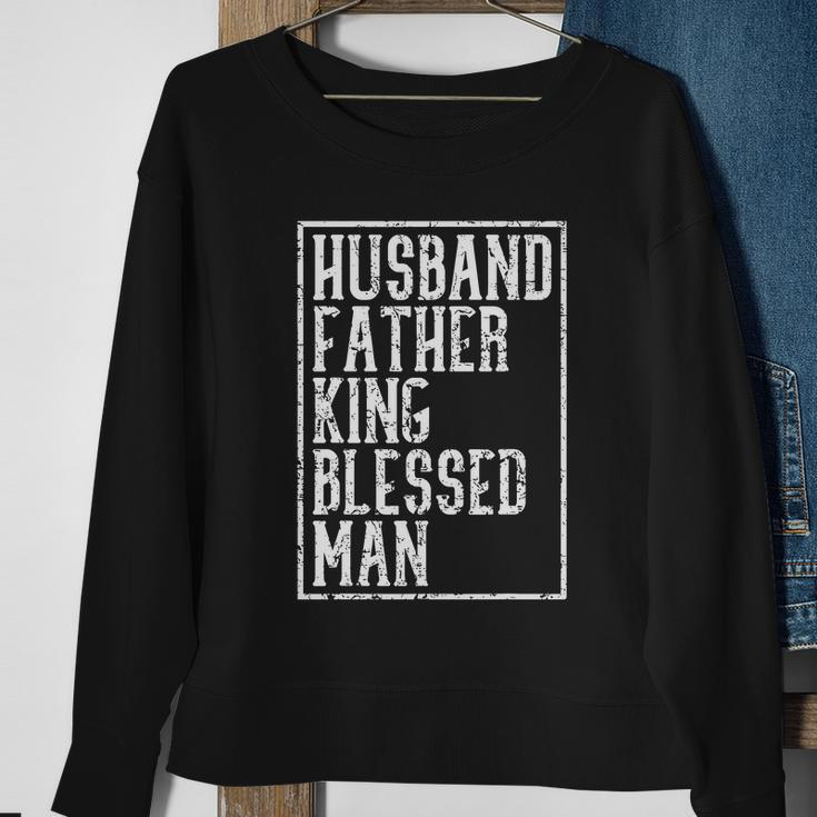 Husband Father King Blessed Man Black Pride Dad Gift Sweatshirt Gifts for Old Women