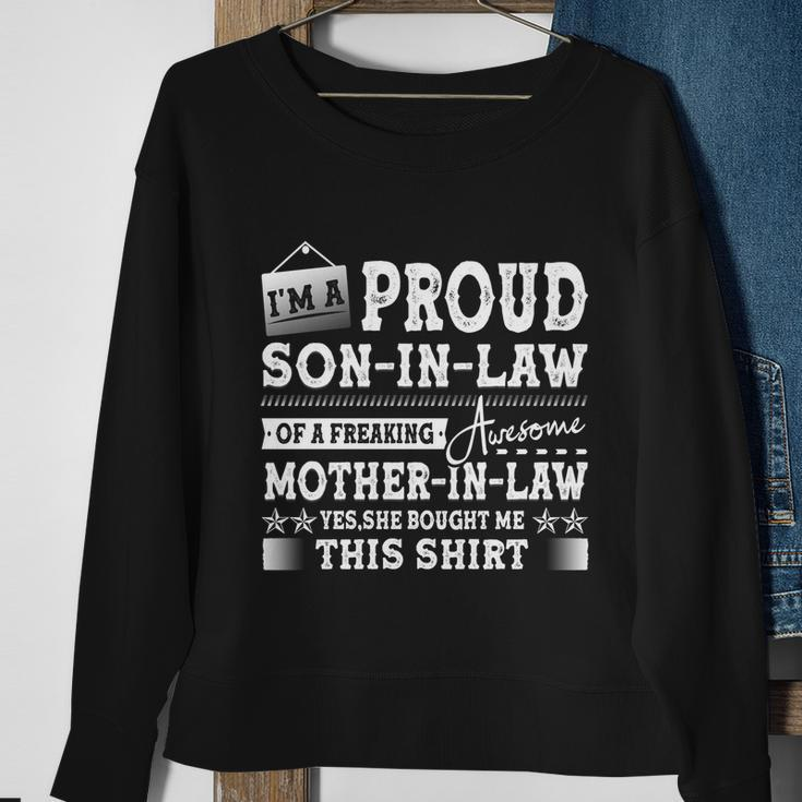 I Am A Proud Son In Law Mom Family Proud Mother Of The Groom Gift Sweatshirt Gifts for Old Women