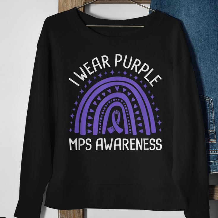 I Wear Purple Mps Awareness Sweatshirt Gifts for Old Women
