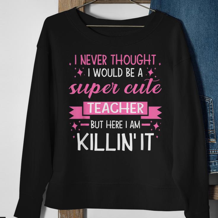 Ich Bin Ein Super Netten Lehrer-Lehrer Sweatshirt Geschenke für alte Frauen