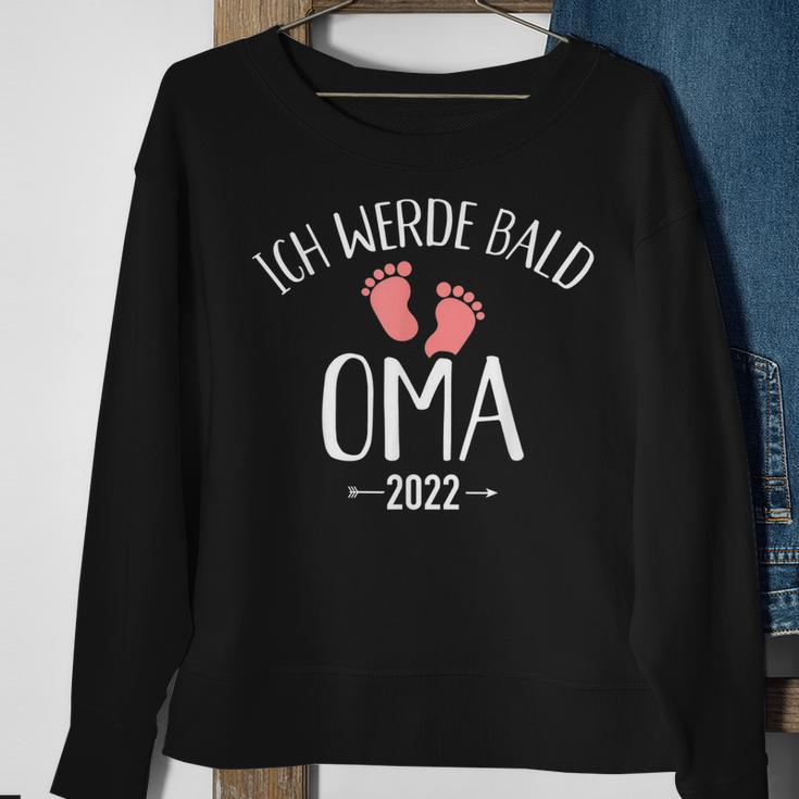 Ich Werde Bald Oma 2022 Schwangerschaft Verkünden Sweatshirt Geschenke für alte Frauen