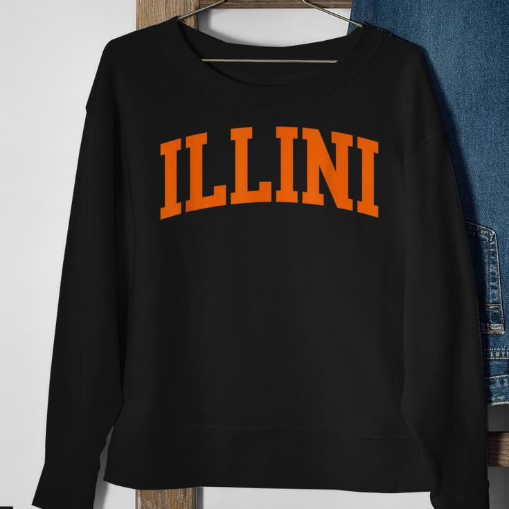 Illini Arch Athletic College University Alumni Style Sweatshirt Gifts for Old Women