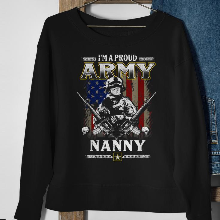 Im A Proud Army Nanny Veteran Fathers Day 4Th Of July Sweatshirt Gifts for Old Women