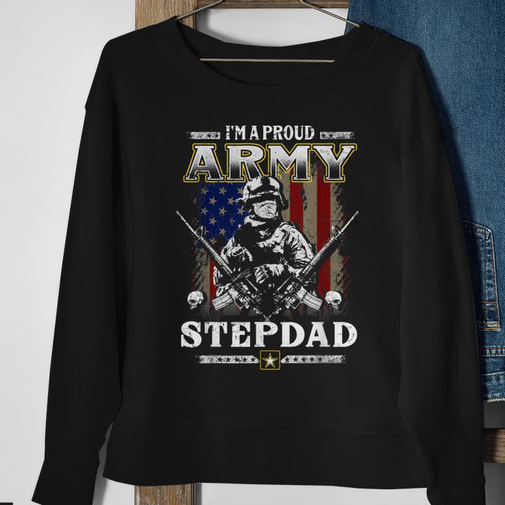 Im A Proud Army Stepdad Veteran Fathers Day 4Th Of July Sweatshirt Gifts for Old Women