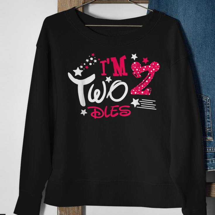 Im Twodles 2Nd Birthday Party Mouse Gift Sweatshirt Gifts for Old Women