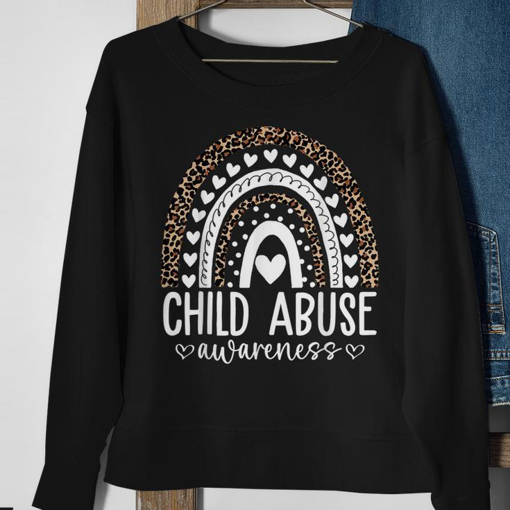 In April We Wear Blue Cool Child Abuse Prevention Awareness Sweatshirt Gifts for Old Women